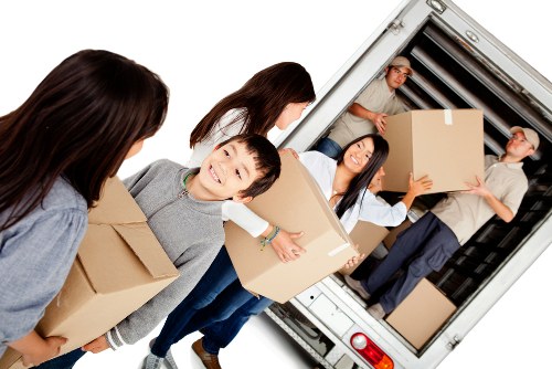 House movers loading a property in London