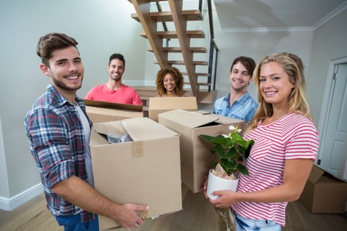 Moving van ready for a London property relocation
