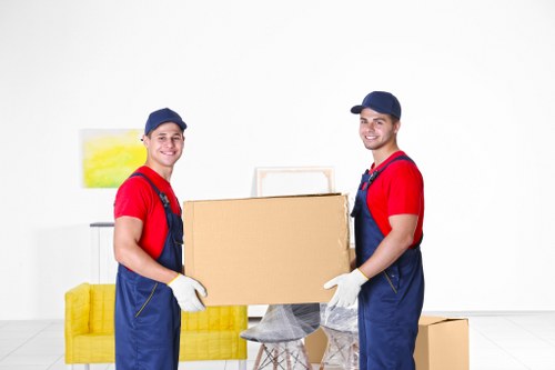 Removal van loading for a London home move