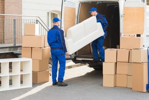 Office relocation team planning a business move in London