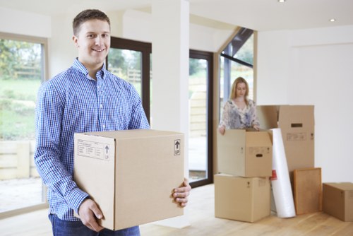 Loading furniture into a van for local transport in London
