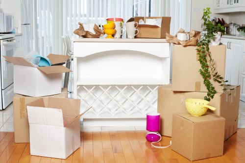 Furniture collection by van in a residential London area