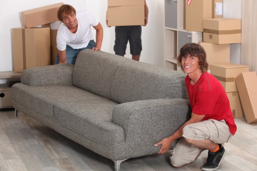 Checklist and labelled office items prepared for a commercial move