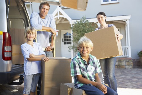 Careful wrapping and boxing of household items in London