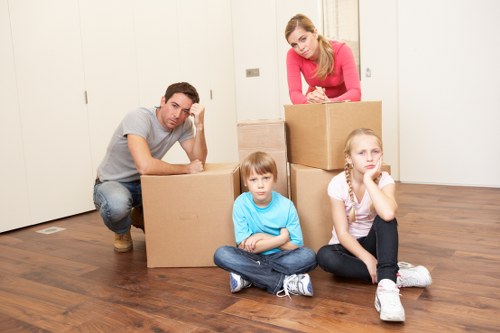 Packed household items ready for a local London removals service
