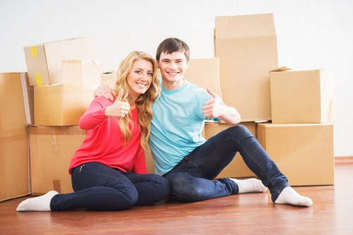 Commercial moving truck service for a London business
