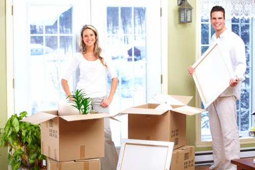 Office relocation preparations in a London commercial property
