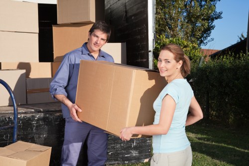 Prepared furniture collection process with items ready for pick-up in London